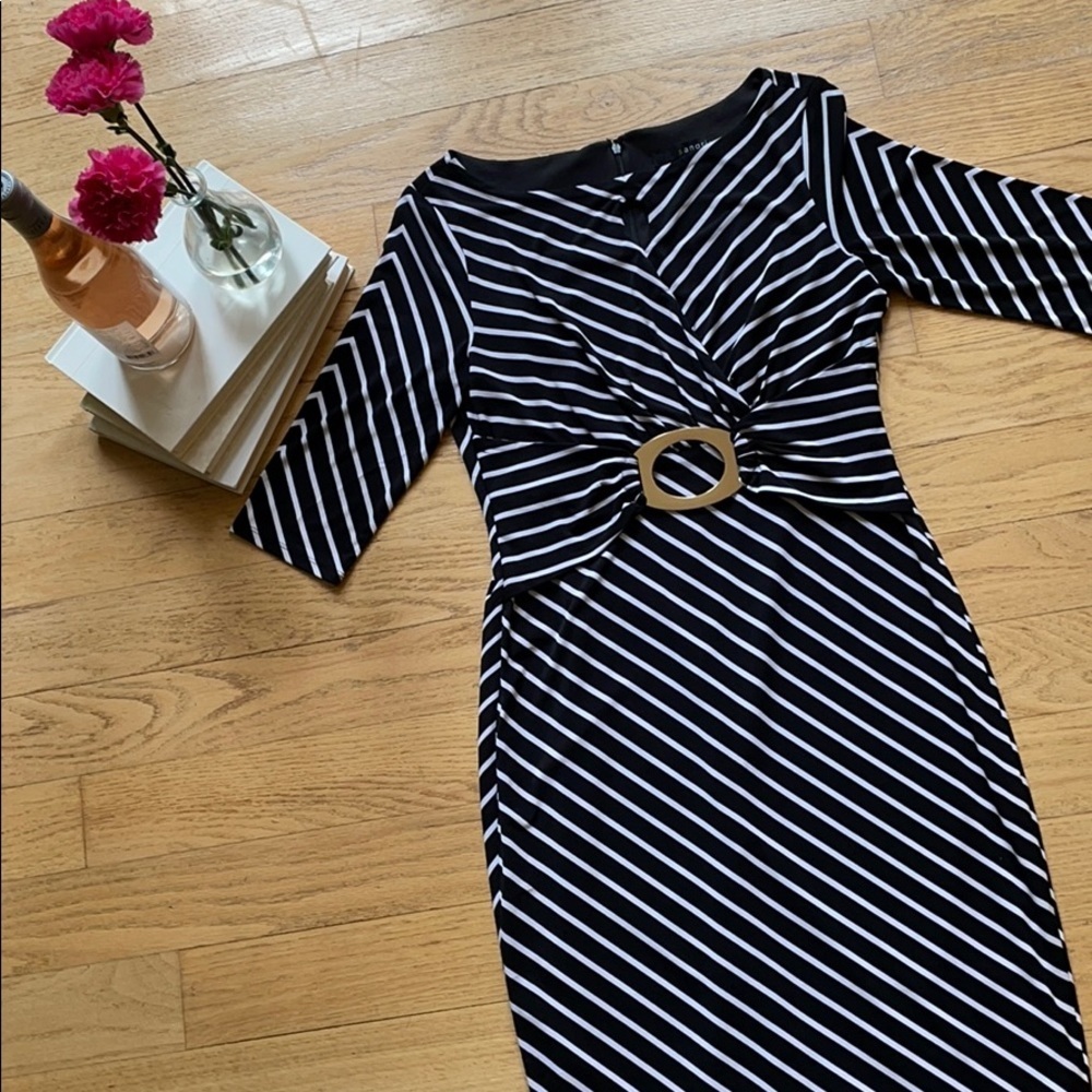 Sangria dress black and white women’s size 6